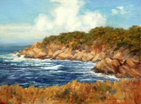 Watercolor seascape