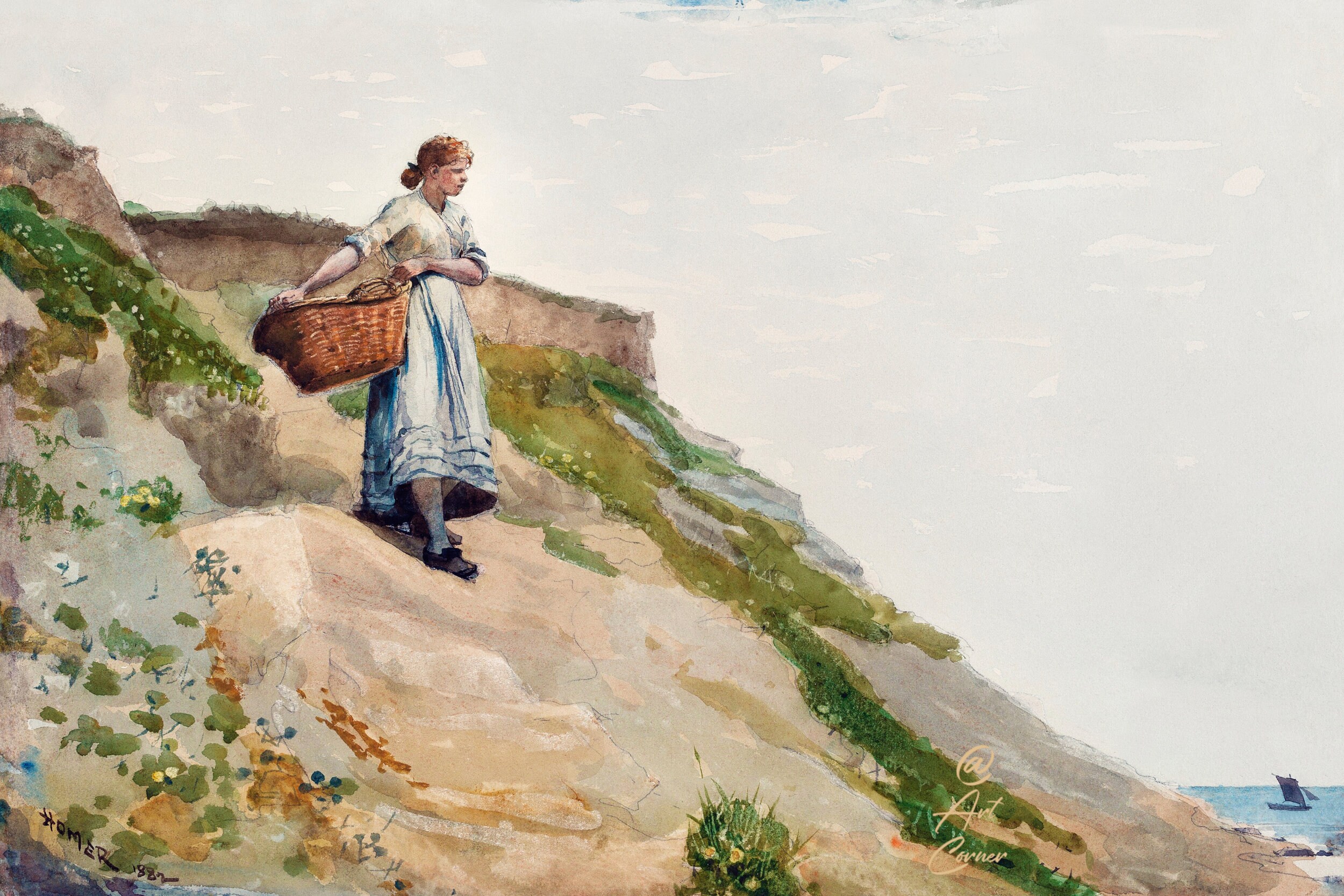 Watercolor landscape painting